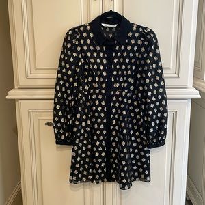 Black and gold dress with satin collar